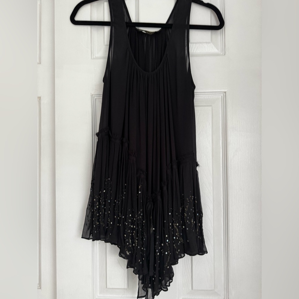 All Saints Black Tunic with Silver Accents